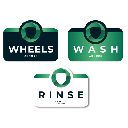 Armour Bucket Vinyl Stickers – Premium Decal Set for Detailing Buckets