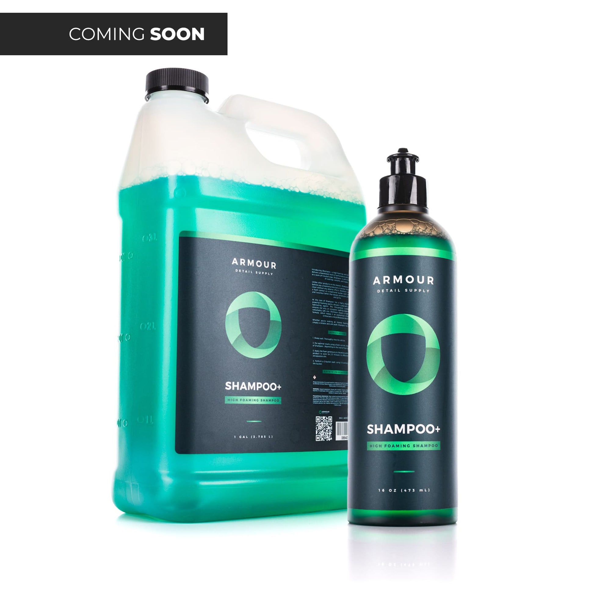 Armour Detail Supply Shampoo+ - Available in pint and gallon sizes for a powerful and effective car wash.