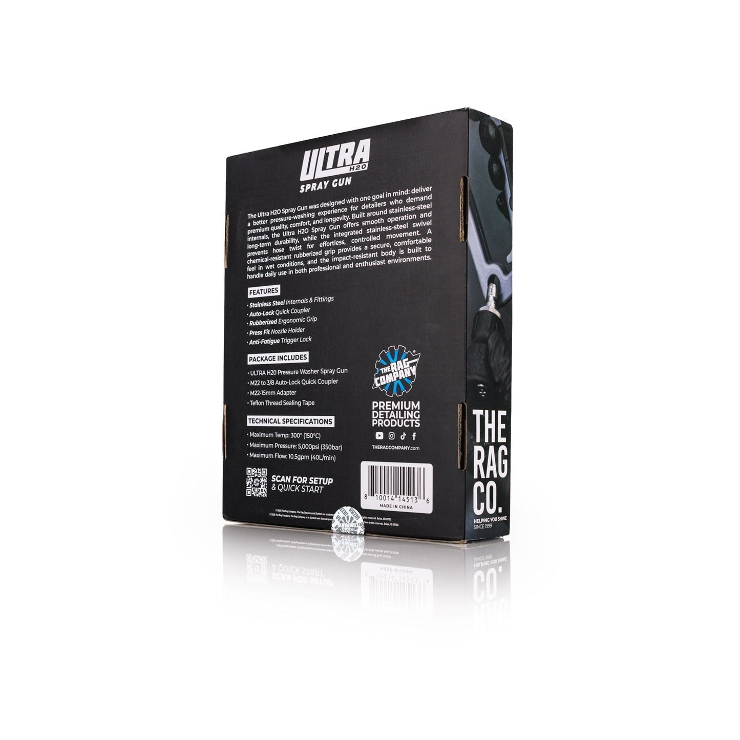 Ultra H2O Spray Gun retail packaging back