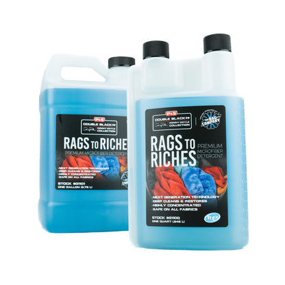 P&S Rags to Riches microfiber detergent 946ml bottle — professional microfiber wash for detailing towels