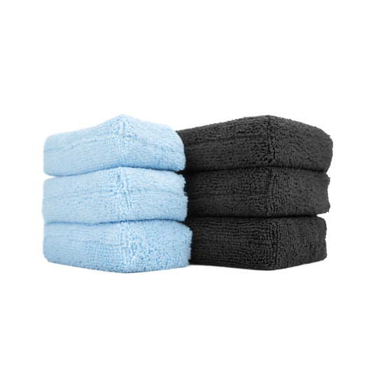 Microfiber Terry Detailing Sponge Applicator blue and black